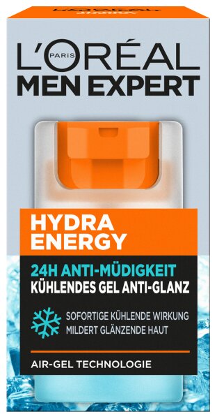 L'Oréal Men Expert Hydra Energy 24H Anti-Müdigkeit Kühlendes Gel Anti-Glanz Gesichtscreme 50ml L'Oréal Men Expert Hydra Energy 24H Anti-Müdigkeit Kühlendes Gel Anti-Glanz Gesichtscreme 50ml von L'Oréal Paris