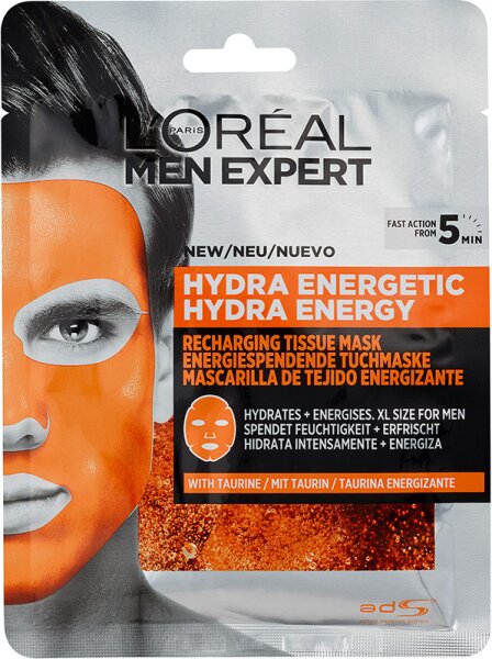 L'Oréal Men Expert Hydra Energy reichhaltige, feuchtigkeitsspendende, revitalisierende Gesichtsmaske 30 g von L'Oréal Paris