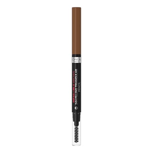 L'Oréal Paris Augenbrauenstift mit herausdrehbarer Dreiecksspitze für definierte und natürliche Augenbrauen, Infaillible Brows 24h Brow Filling Triangular Pencil, Nr. 6.0 Dark Blonde von L'Oreal Paris
