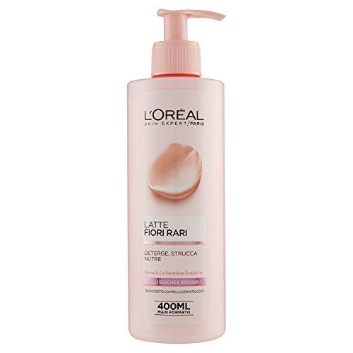 L'Oréal Paris Seltene Blumen Reinigungsmilch Make-up-Entferner für trockene und empfindliche Haut – 400 ml – [6er-Pack] von L'Oreal Paris