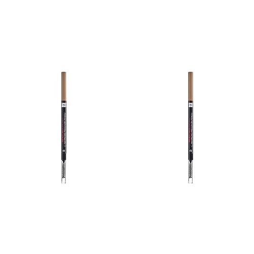 L'Oréal Paris Brow Artist Skinny Definer 102 Blonde, extra feiner Augenbrauenstift mit Bürste für präzises Auffüllen und Definieren von Brauen 1Stk (Packung mit 2) von L'Oréal Paris