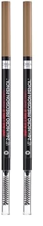 L'Oréal Paris Brow Artist Skinny Definer 102 Blonde, extra feiner Augenbrauenstift mit Bürste für präzises Auffüllen und Definieren von Brauen 1Stk (Packung mit 2) von L'Oreal Paris