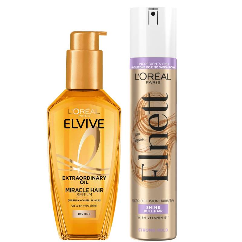L'Oréal Paris Elvive Extraordinary Oil and Elnett Styling Bundle von L'Oréal Paris