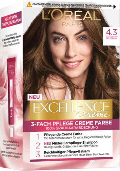 L'Oréal Paris Excellence Creme 4.3 Goldbraun Coloration 1Stk von L'Oréal Paris