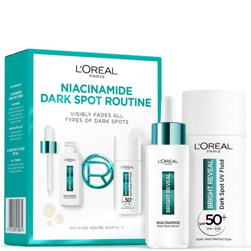 L'Oréal Paris Bright Reveal Nicotinamid-Dunkle-Flecken-Routine mit Serum and UV-Fluid LSF 50+ von L'Oréal Paris
