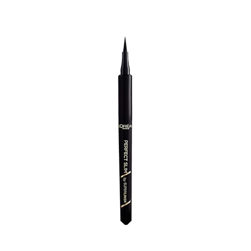 L'Oréal Paris Eyeliner mit präziser Filzspitze, Super Liner Perfect Slim, Schwarz, 1 ml von L'Oreal Paris