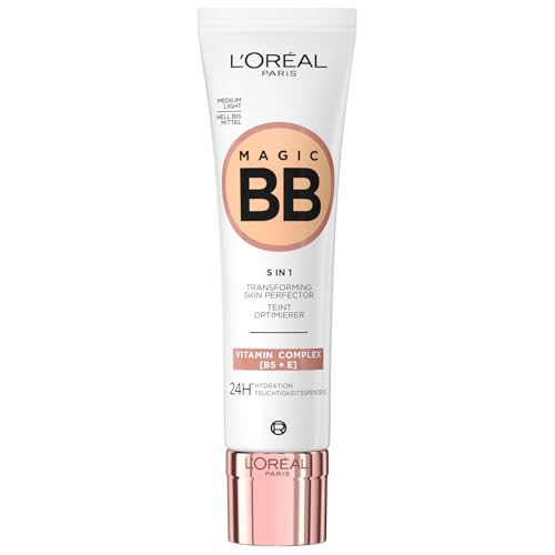 L'Oréal Paris Getönte Tagescreme, Für 24h Feuchtigkeit und einen ebenmäßigen Teint, Magic BB Teint Optimierer, Nr. 03 Medium Light (Mittel Hell), 1 x 30 ml von L'Oréal Paris