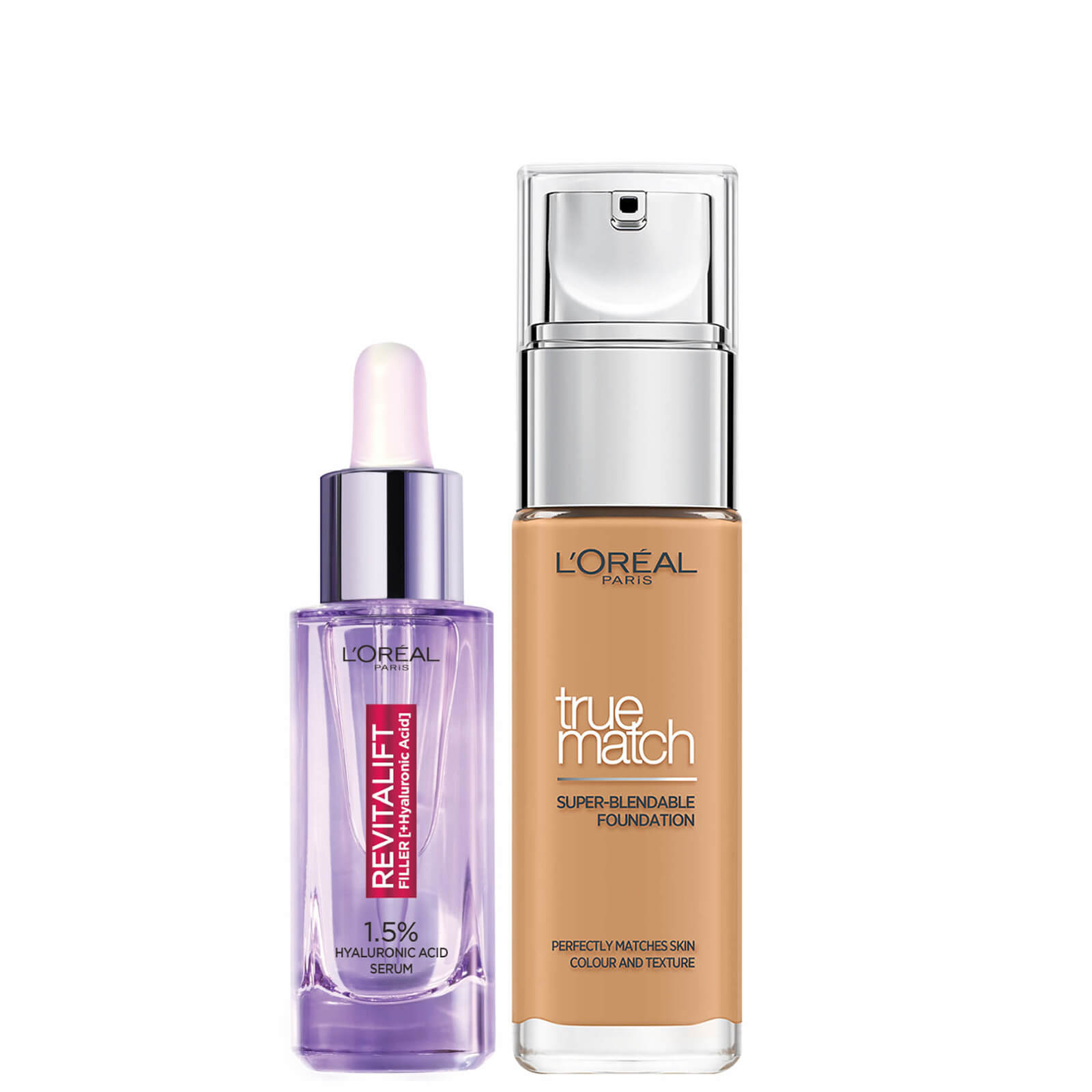 L'Oreal Paris Hyaluronic Acid Filler Serum und True Match Hyaluronic Acid Foundation Duo (verschiedene Farbtöne) - 5.5W Golden Sun von L'Oréal Paris