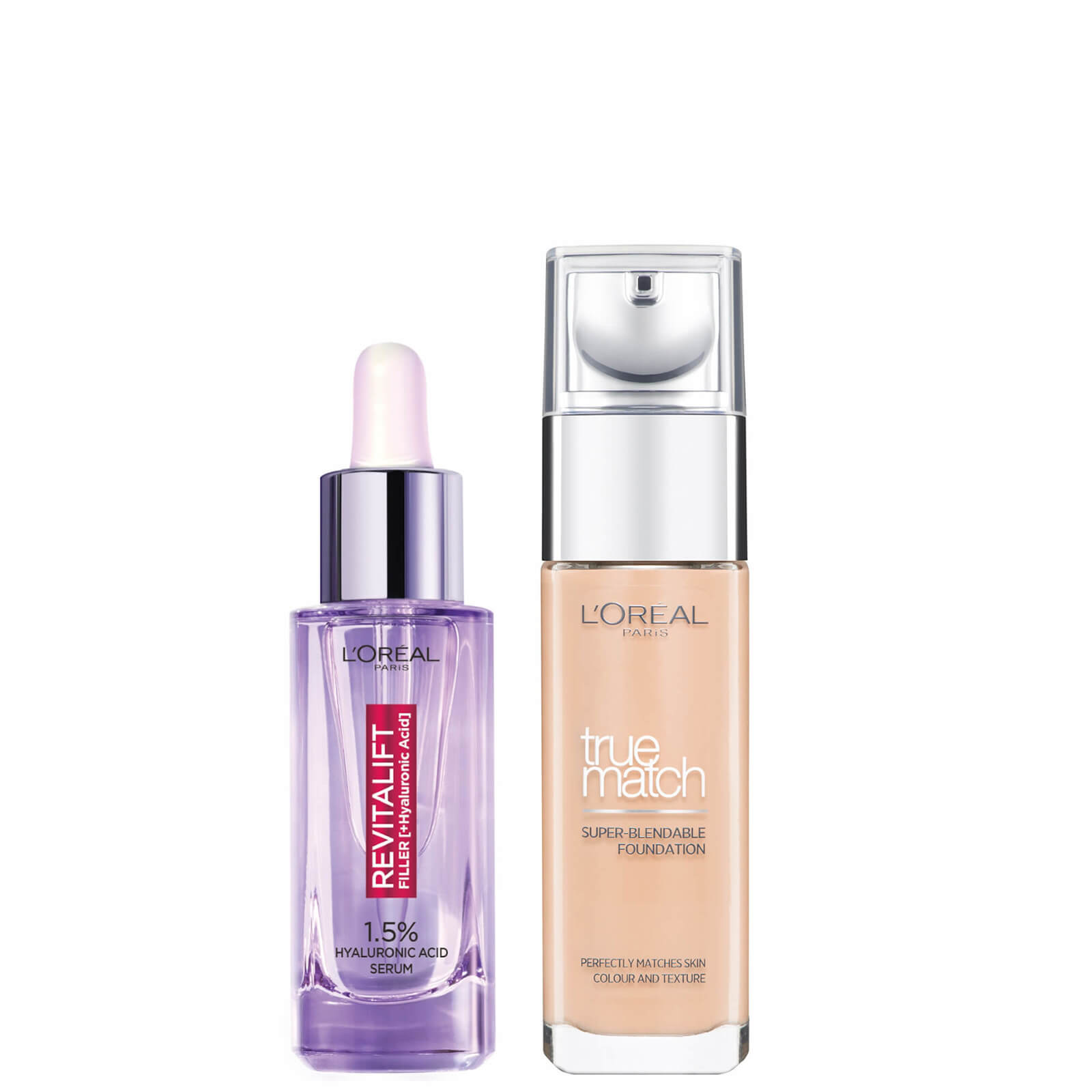 L'Oreal Paris Hyaluronic Acid Filler Serum und True Match Hyaluronic Acid Foundation Duo (verschiedene Farbtöne) - 5C Rose Sand von L'Oréal Paris