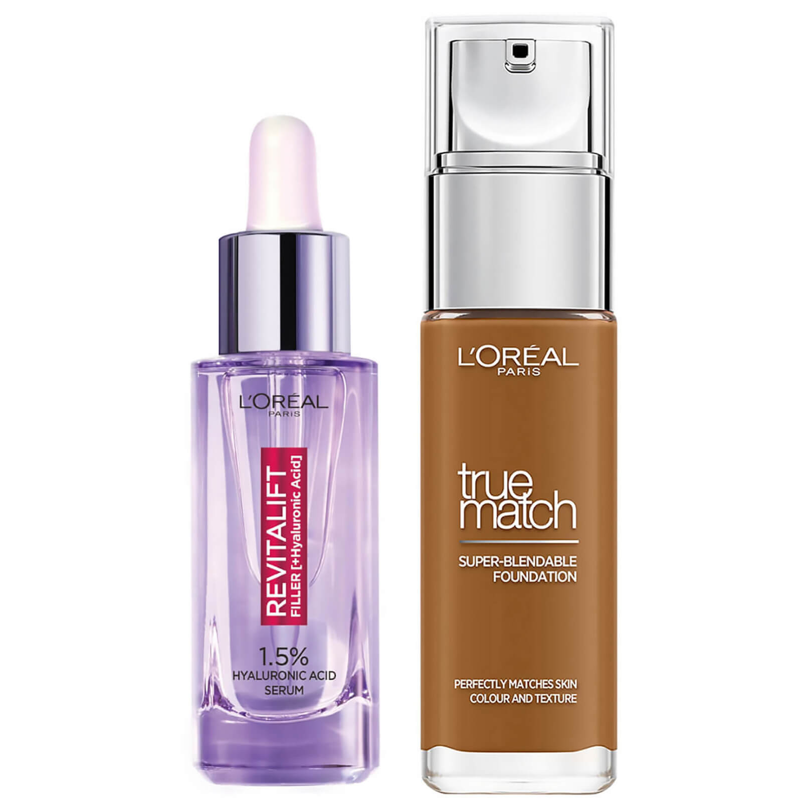 L'Oreal Paris Hyaluronic Acid Filler Serum und True Match Hyaluronic Acid Foundation Duo (verschiedene Farbtöne) - 5N Sand von L'Oréal Paris