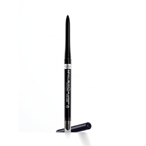 L'Oréal Paris Wasserfester Eyeliner mit Gel-Formel und integriertem Schwamm für gelungene Smokey Eyes, 36h Halt, Infaillible Gel Automatic Grip Liner, Intense Black (Schwarz), 1 Stück von L'Oreal Paris