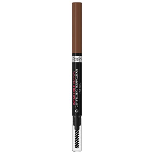 L'Oréal Paris Augenbrauenstift mit herausdrehbarer Dreiecksspitze für definierte und natürliche Augenbrauen, Infaillible Brows 24h Brow Filling Triangular Pencil, Nr. 5.0 Light Brunette von L'Oréal Paris