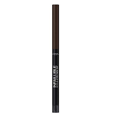 L'Oréal Paris Infaillible Eyeliner 300 Chocolate Addiction - Eyeliner Stift mit besonders cremiger Textur und integriertem Applikator - farbintensiv und wasserfest 16h Halt! - 1er Pack (1 x 3 ml) von L'Oréal Paris