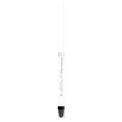 L'Oréal Paris Wasserfester Eyeliner mit Gel-Formel, Für einen ausdrucksstarken Lidstrich, Hält den ganzen Tag, Infaillible Gel Automatic Grip Meta Light Eyeliner, Polar White (Weiß) von L'Oreal Paris