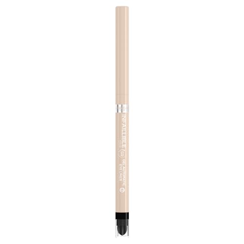 L'Oréal Paris Wasserfester Eyeliner mit Gel-Formel, Für einen ausdrucksstarken Lidstrich, Hält den ganzen Tag, Infaillible Gel Automatic Grip Meta Light Eyeliner, Opalescent (Weiß) von L'Oreal Paris