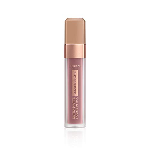 L’Oréal Paris Infaillible Ultra Matte Les Chocolats in Nr. 842 Candy Man, Flüssig-Lippenstift mit Ultra-Matt-Finish und Schokoladen-Duft, 8 ml von L'Oréal Paris