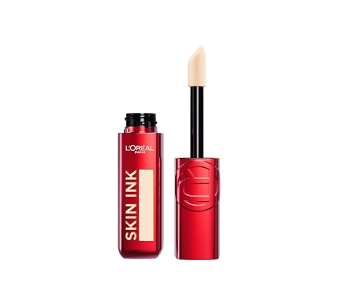 L'Oreal Paris Infaillible Skin Ink, Foundcealer, Deckend wie eine Foundation, Leicht wie ein Concealer, bis zu 48H semi-permanentes Make Up, Wasserfest, Schweißfest, Kein Abfärben, Light Neutral 15 von L'Oreal Paris