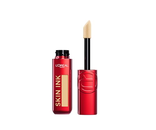 L'Oreal Paris Infaillible Skin Ink, Foundcealer, Deckend wie eine Foundation, Leicht wie ein Concealer, bis zu 48H semi-permanentes Make Up, Wasserfest, Schweißfest, Kein Abfärben, Light Warm 140 von L'Oreal Paris