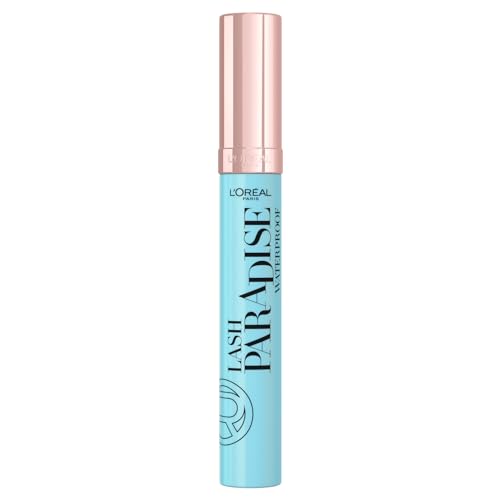 L’Oréal Paris Wasserfeste Wimperntusche für intensives Volumen und spektakuläre Länge, Für empfindliche Augen geeignet, Lash Paradise Waterproof Mascara, Schwarz, 1 Stück von L'Oréal Paris