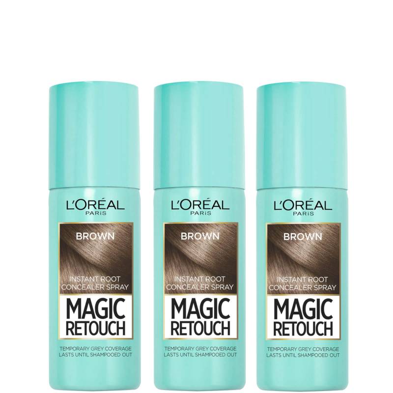 L’Oréal Paris Magic Retouch Medium Brown Root Concealer Spray Trio Bundle von L'Oréal Paris