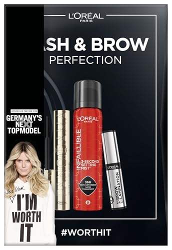 L'Oréal Paris Germany's Next Topmodel Make-up-Set Lash & Brow Perfection mit Panorama Mascara, Infaillible Augenbrauengel und Infaillible 3-Second Setting Mist von L'Oréal Paris