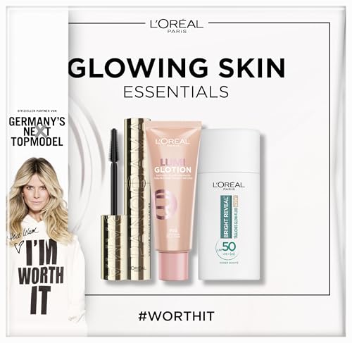 L'Oréal Paris Germany's Next Topmodel Make-up-Set Glowing Skin Essentials mit Panorama Mascara, Lumi Glotion Highlighter und Bright Reveal Glow-Fluid LSF 50 von L'Oreal Paris