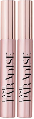 L'Oréal Paris Mascara, Schwarze Wimperntusche für Länge und Volumen, Lash Paradise, Intense Black, 6,4 ml (Packung mit 2) von L'Oréal Paris
