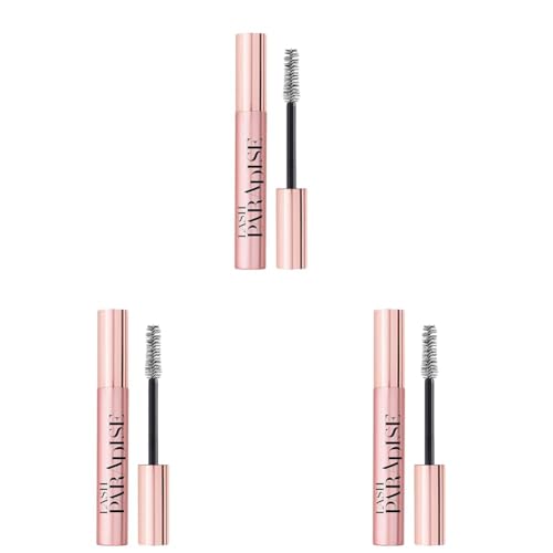 L'Oréal Paris Mascara, Schwarze Wimperntusche für Länge und Volumen, Lash Paradise, Intense Black, 6,4 ml (Packung mit 3) von L'Oréal Paris