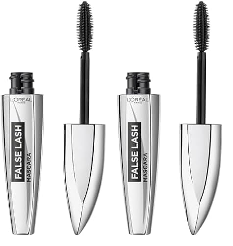 L'Oréal Paris Mascara, Wimperntusche für schwungvolle, lange und dichte Wimpern, Unwiderstehliches Volumen, Verführerische Rehaugen, Intensiv geschwungene Wimpern, False Lash, Schwarz, 1 x 8,9 ml von L'Oréal Paris