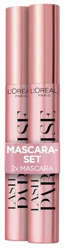 L'Oréal Paris Mascara im Doppelpack, Schwarze Wimperntusche für Länge und Volumen, Lash Paradise, Schwarz, 2 x 6 ml von L'Oreal Paris