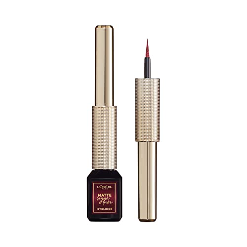 L'Oréal Paris Matte Signature Eyeliner, 05 Burgundy, weinroter Eyeliner mit Präzisionspinsel für einen präzisen Lidstrich, wisch- und wasserfest von L'Oreal Paris