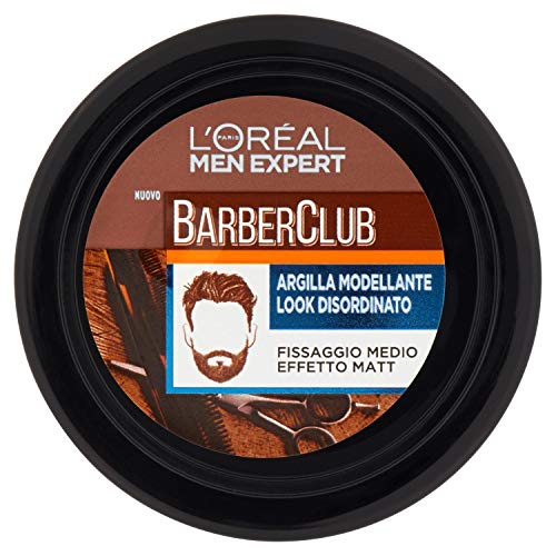 L'Oréal Paris Men Expert Barber Club Modelliermasse mit mattem Effekt, für einen unordentlichen Look, für kurzes, mittleres und langes Haar, 75 ml, 1 Stück von L'Oreal Paris