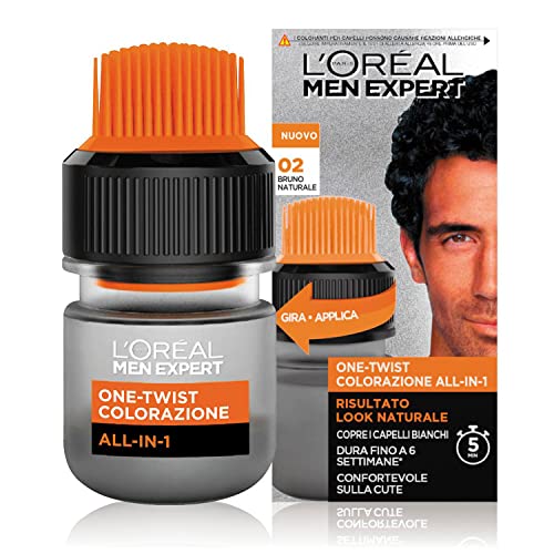 L'Oréal Paris Men Expert Herren Coloration One-Twist All-in-One, natürliches Ergebnis, einfache und schnelle Anwendung, naturbraun (02) von L'Oréal Paris