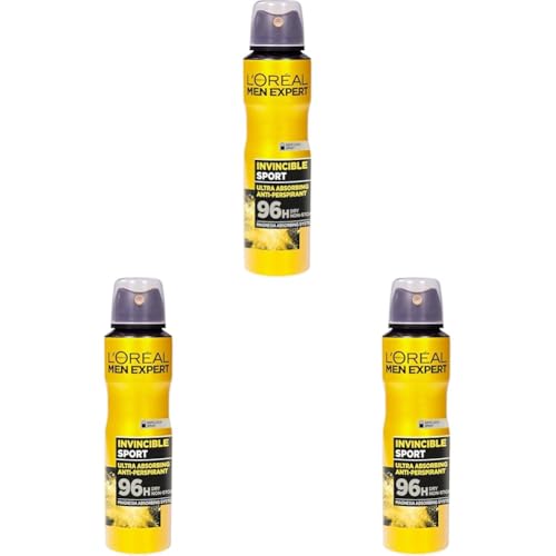 L'Oréal Paris Men Expert Invincible Sport 96H Spray Deodorant, 150 ml (Packung mit 3) von L'Oréal Paris