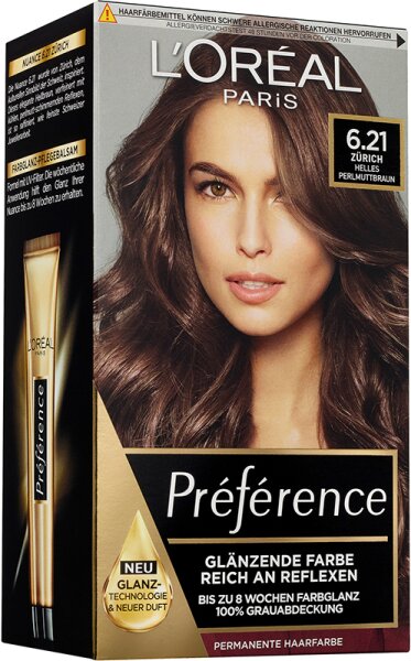 L'Oréal Paris Préférence 6.21 Helles Perlmuttbraun (Zürich) Coloration 1 Stk. von L'Oréal Paris