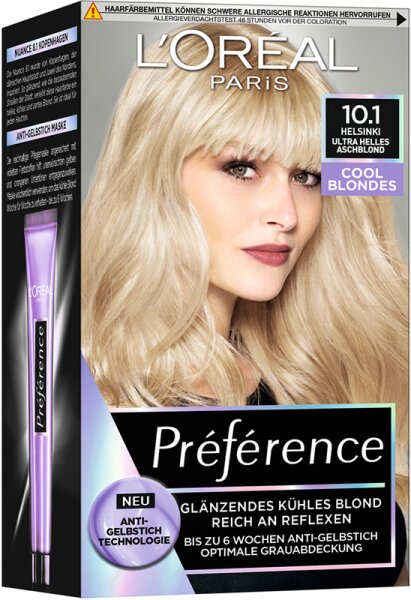 L'Oréal Paris Préférence Cool Blondes 10.1 Ultra helles Aschblond (Helsinki) Coloration 1 Stk. von L'Oréal Paris