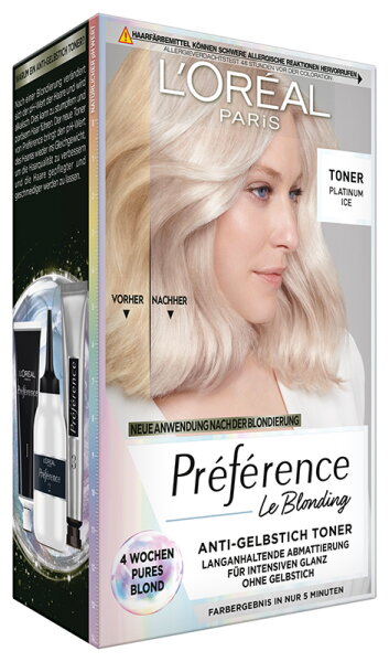 L'Oréal Paris Préférence Le Blonding Toner 01 Platinum Ice Coloration 1Stk von L'Oréal Paris