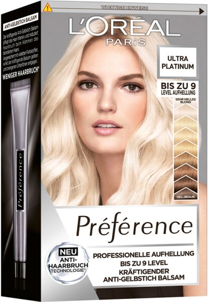 L'Oréal Paris Préférence Le Blonding 9L Ultra Platinum Coloration 1Stk von L'Oréal Paris