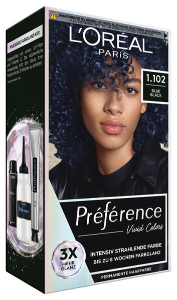 L'Oréal Paris Préférence Vivid Colors 1.102 Blue Black Coloration 1Stk von L'Oréal Paris