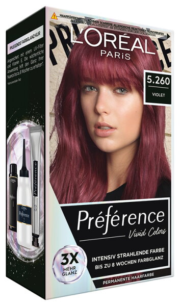L'Oréal Paris Préférence Vivid Colors 5.260 Violet Coloration 1Stk von L'Oréal Paris