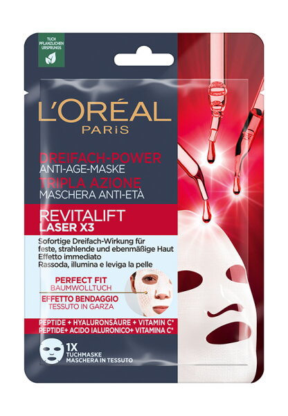 L'Oréal Paris RevitaLift Laser X3 Dreifach-Power Anti-Age-Maske Gesichtsmaske 28g von L'Oréal Paris