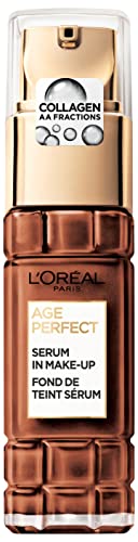 L'Oréal Paris Serum in Make up für reife Haut, Flüssige Foundation mit LSF 24, Für einen strahlenden Teint, Age Perfect, Nr. 510 Mahogany, 30ml von L'Oréal Paris