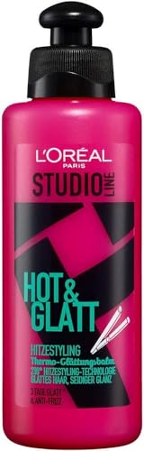 L'Oréal Paris Studio Line Hitzeschutz-Balm, Haarcreme für glatte Haare, Anti-Frizz, Hot & Glatt Thermo-Glättungs-Balm, 1 x 200 ml von L'Oreal Paris