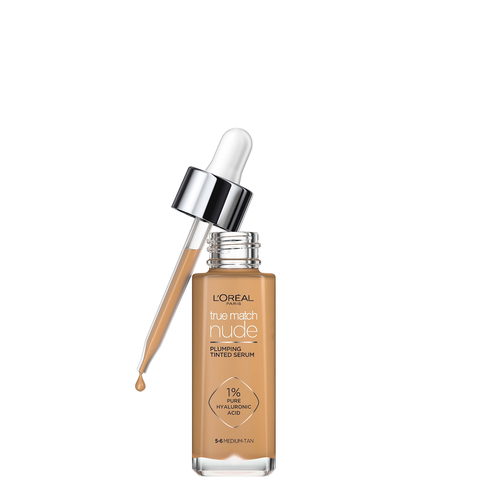 L'Oréal Paris True Match Nude Plumping Tinted Serum (Various Shades) - 5-6 Medium Tan von L'Oréal Paris