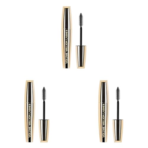 L'Oréal Paris Volume Million Lashes Mascara schwarz, Wimperntusche für extra Volumen und Defintion, mit Wimpern-Multiplizier-System (1 x 10,7ml) (Packung mit 3) von L'Oréal Paris