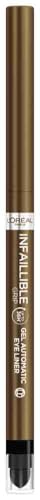 L'Oréal Paris Wasserfester Eyeliner mit Gel-Formel und integriertem Schwamm für glitzernde Akzente, 36h Halt, Infaillible Grip Gel Automatic Eyeliner, 12 Bronzed Espresso von L'Oreal Paris