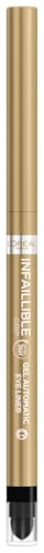 L'Oréal Paris Wasserfester Eyeliner mit Gel-Formel und integriertem Schwamm für glitzernde Akzente, 36h Halt, Infaillible Grip Gel Automatic Eyeliner, 14 Gold Champagne von L'Oreal Paris
