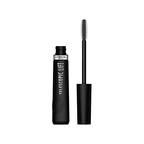 L'Oréal Paris Telescopic Lift Mascara, Langanhaltendes Lifting bis zu 36 Stunden, Sichtbar mehr Wimpernlänge, Kein Verklumpen, kein Verschmieren & kein Krümeln, Telescopic Lift, Schwarz von L'Oreal Paris