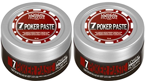 L’Oréal Professionnel Homme Poker Paste, Herren-Haargel, Gel, 75 ml 2er Pack von L'Oréal Paris