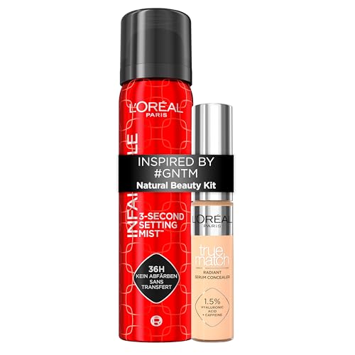 Natural Beauty Challenge: Set für Männer mit True Match Concealer & Infaillible Fixing Spray – für einen wachen und frischen Look von L'Oreal Paris